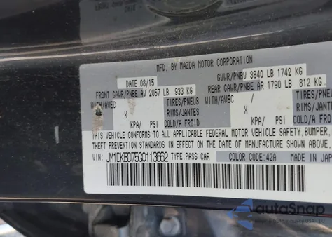 2016 Mazda Cx-3 Grand Touring from USA, damaged, VIN JM1DKBD75G0113662